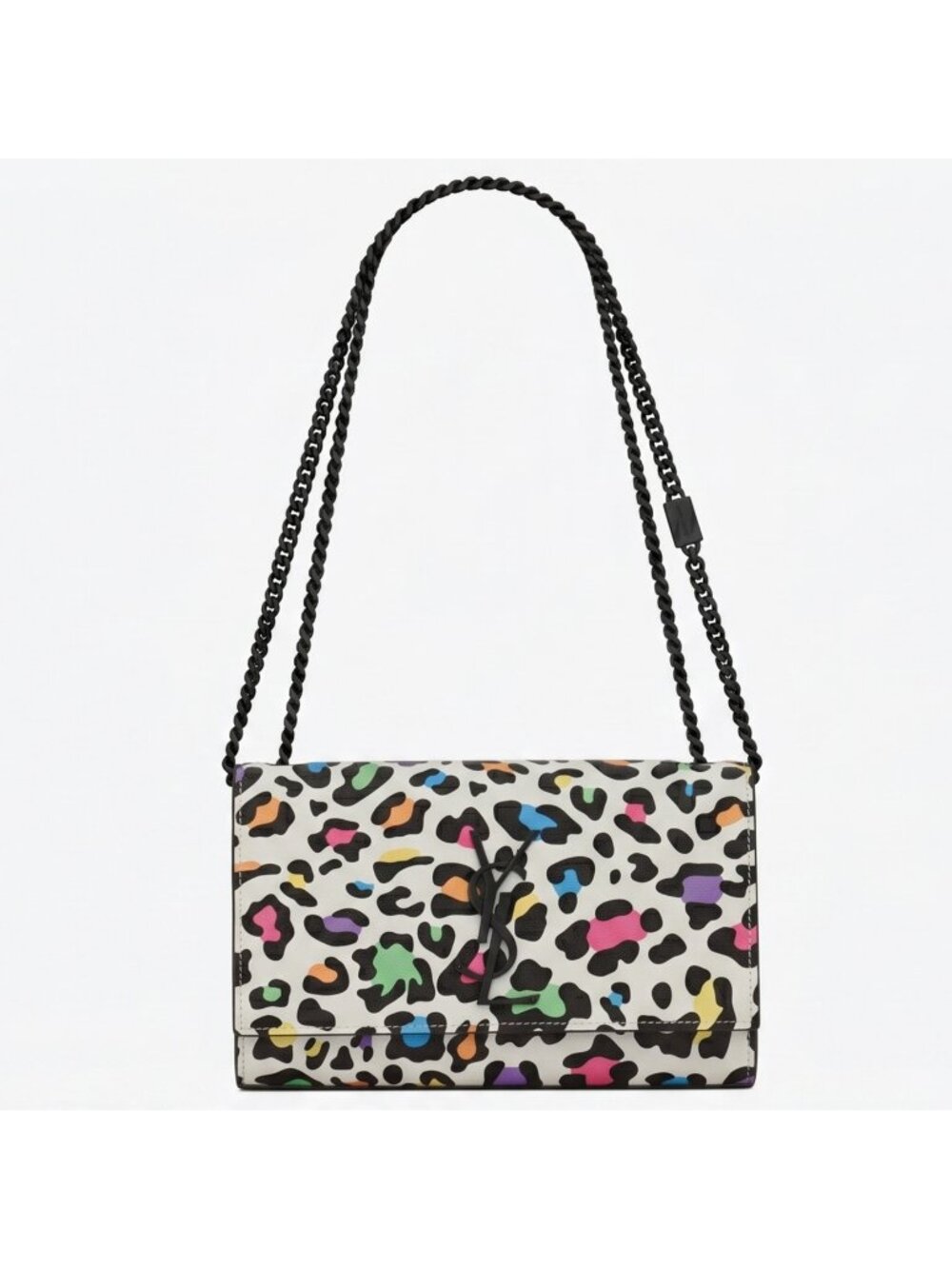 Saint Laurent YSL Small Kate Leopard Print Leather Crossbody Bag Purse NWT